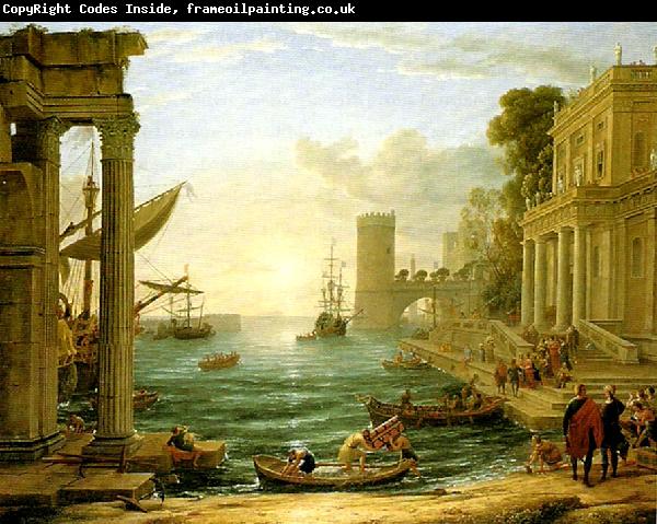 Claude Lorrain seaport with the embarkation of the queen of sheba